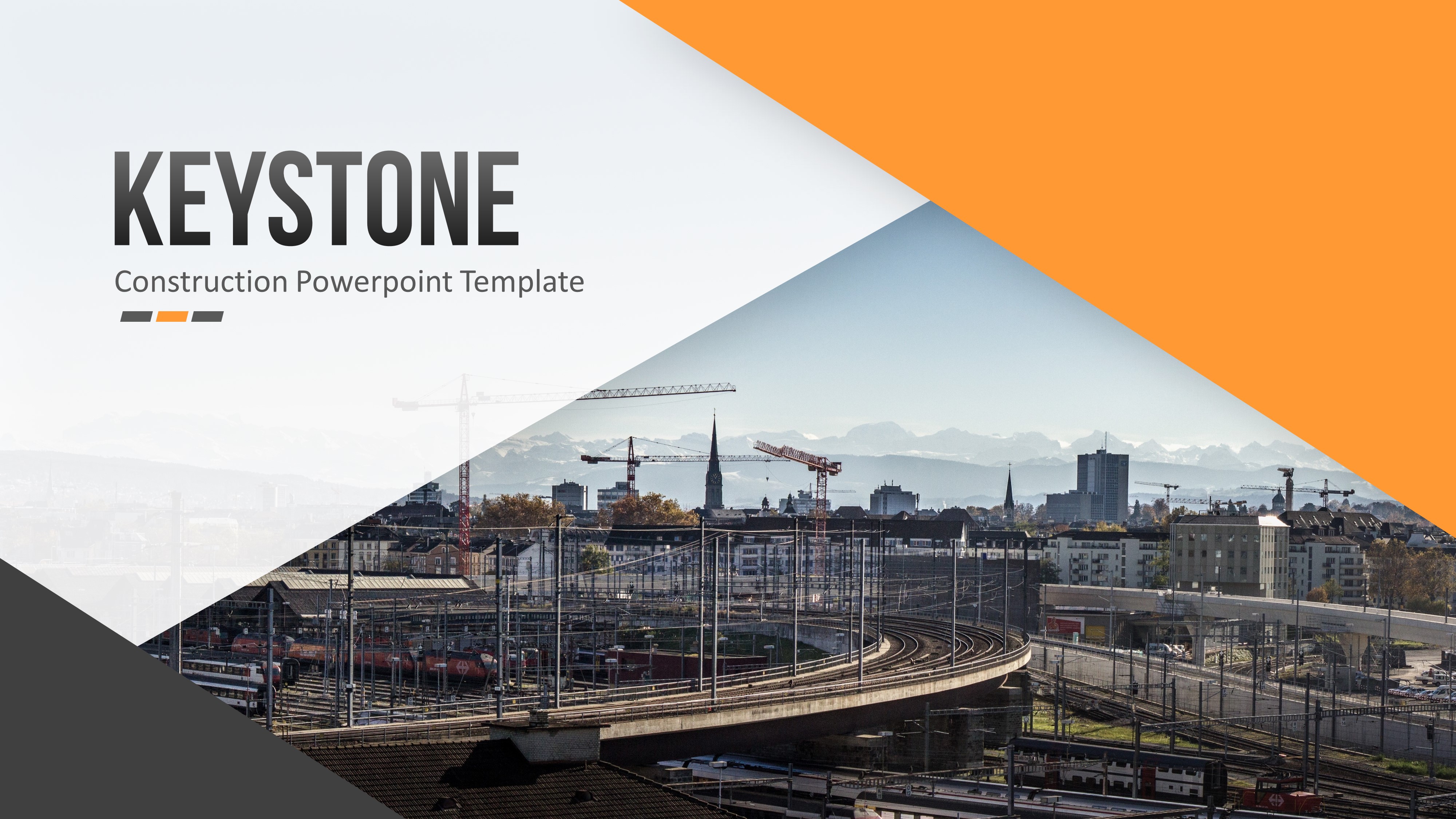 Keystone Construction Powerpoint Template, Presentation Templates